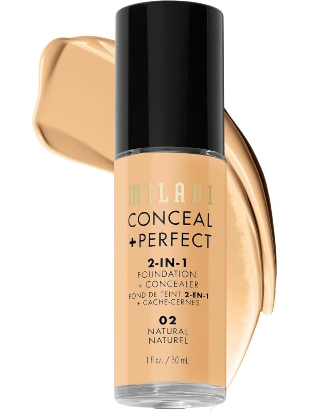 Full Coverage 2-in-1 Foundation & Concealer - Natural Finish, Long-Lasting
